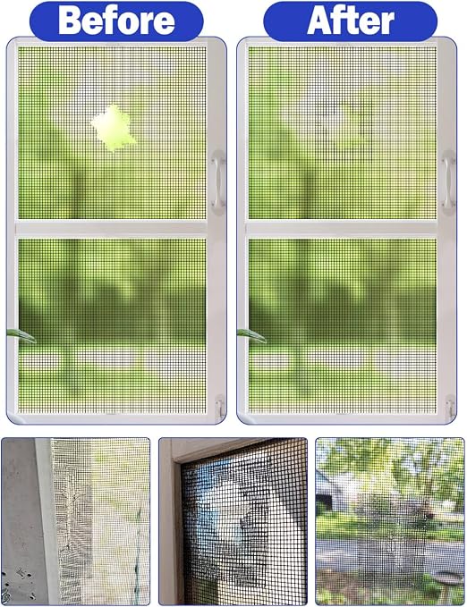 Wohohoho Window Screen Repair Tape, 2 in X 20 FT Black Screen Patch Repair Kit - Image 6