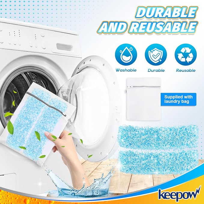 KEEPOW 10" Microfiber Window Scrubber Refill Replacement Compatible - Image 3