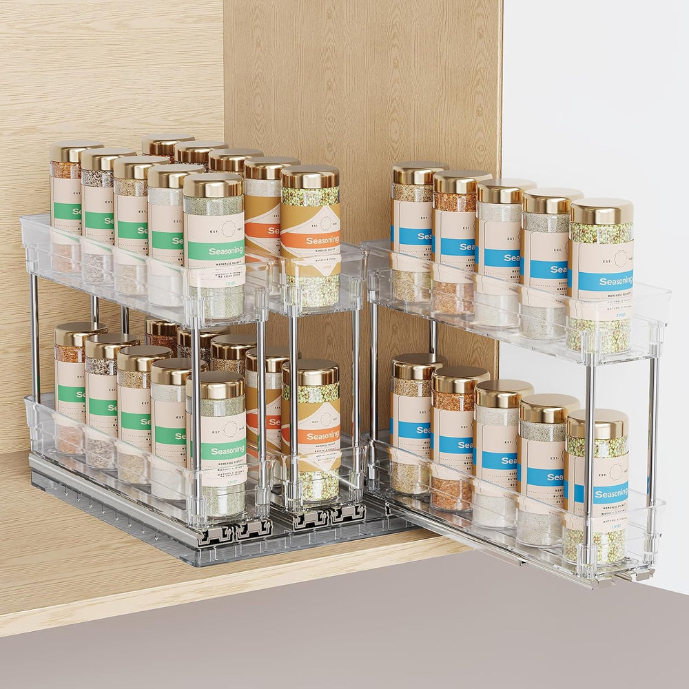 Mystozer Pull Out Spice Rack Organizer for Cabinet, Slide Out Spice Racks Org...