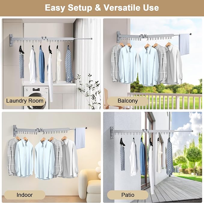 Bakala Clothes Drying Rack, Laundry Drying Rack Foldable, Heavy-Duty Space - Image 7