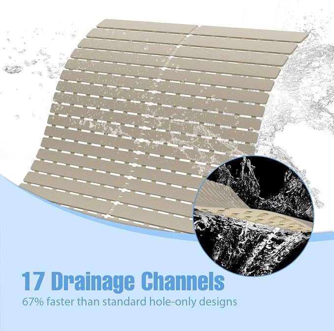 Shower Mat Non-Slip Bath Mat for Tub Floor & Stall - Image 5