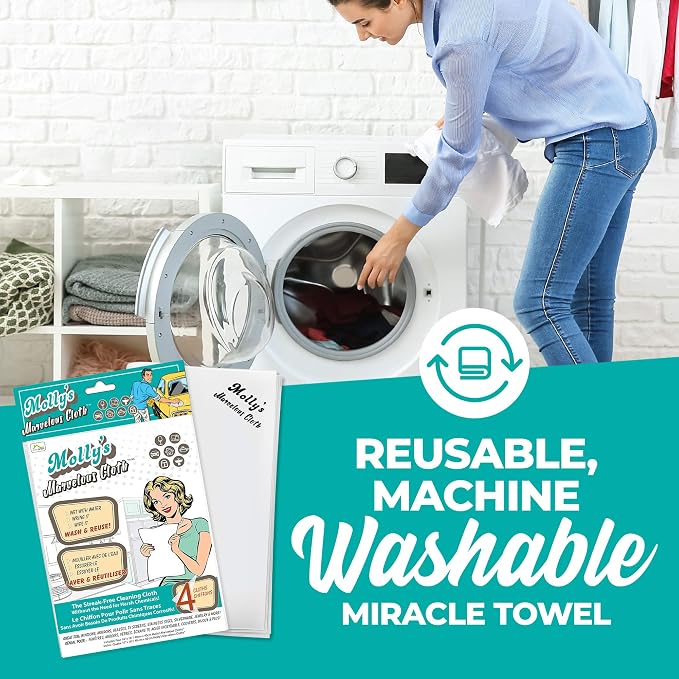 Molly's Marvelous Cloth, Streak-Free, Lint-Free Microfiber Cleaning Cloth - Image 5