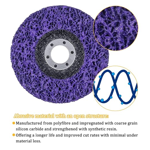 12 Pack 4-1/2" x 7/8" Strip Discs Stripping Wheel Fit Angle Grinder Clean and - Image 2