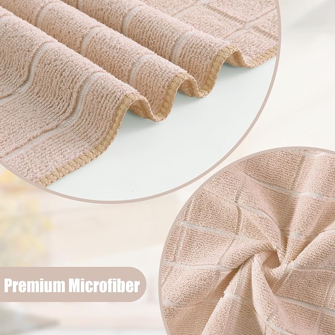 Homaxy Microfiber Kitchen Towels and Dishcloths Set, 12 Pack Soft and Absorbent - Image 2