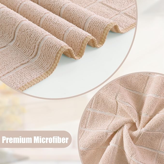 Homaxy Microfiber Kitchen Towels and Dishcloths Set, 16 Pack Soft and Absorbent - Image 2