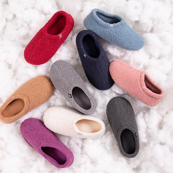 HomeTop Women's Fuzzy Curly Fur Memory Foam Loafer Slippers - Image 6