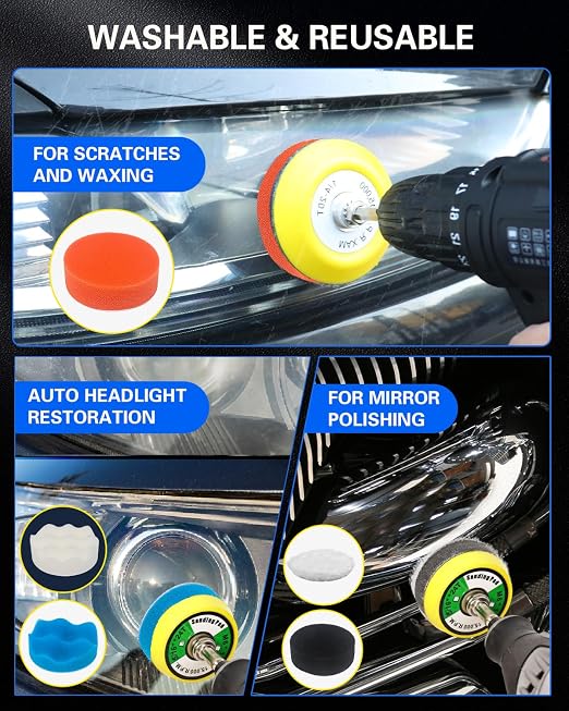 2 Inch Sanding Discs Drill Polishing Kit, Hook & Loop Wet Dry Buffing Pads - Image 5