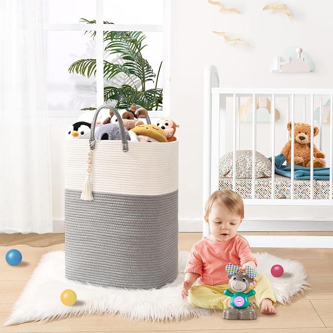 Woven Laundry Basket for Clothes, 100L Large Rectangle Laundry Hampers - Image 5