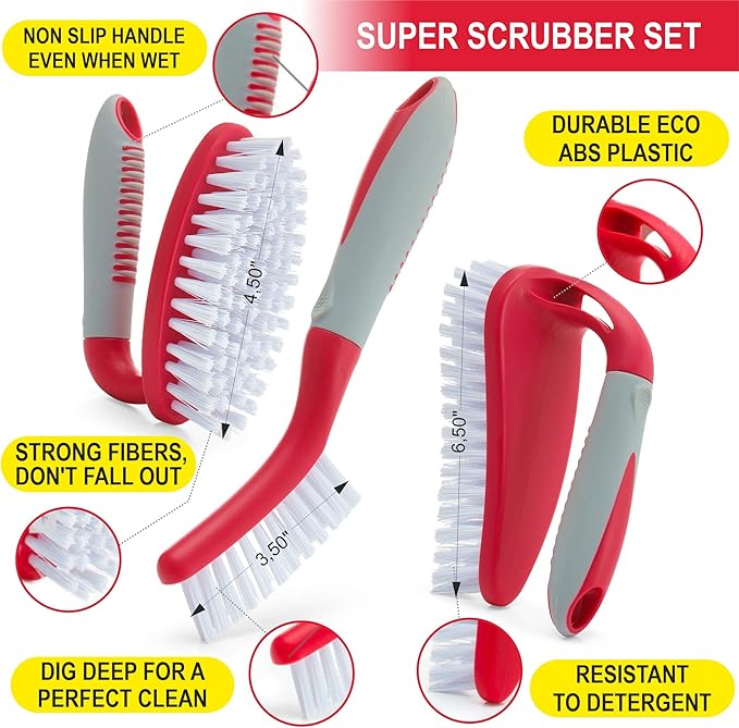 Scrub Brush Set of 3pcs - Image 2