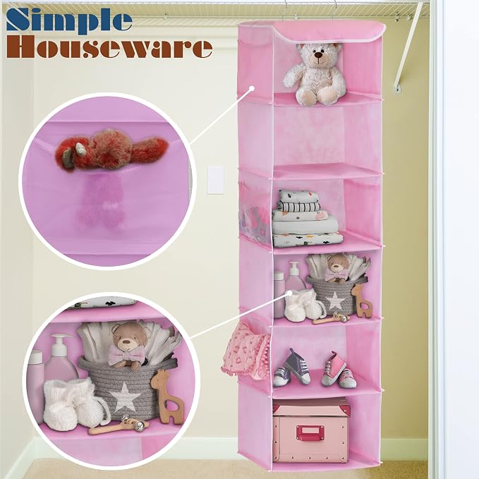 Simple Houseware 6 Shelf Hanging Closet Organizer - Image 6