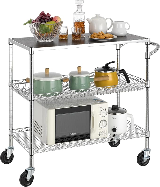 Finnhomy 3 Tier Heavy Duty Commercial Grade Utility Cart - Image 7