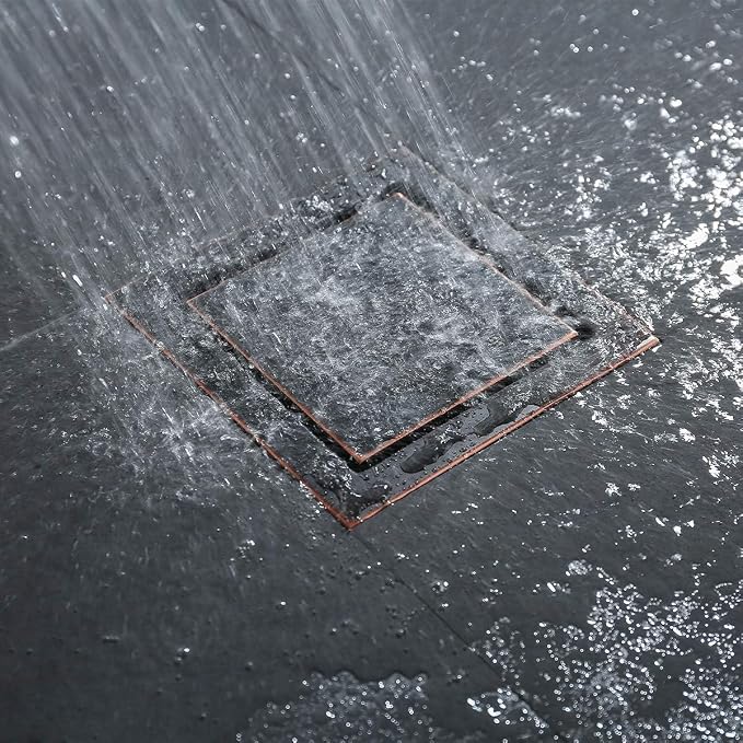 RANDOM Oil Rubbed Bronze Shower Drain Square - Image 8