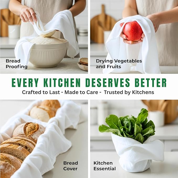 Flour Sack Towels| Tea Towel for Crafts| Kitchen Dish Cotton Blank Towel for - Image 2