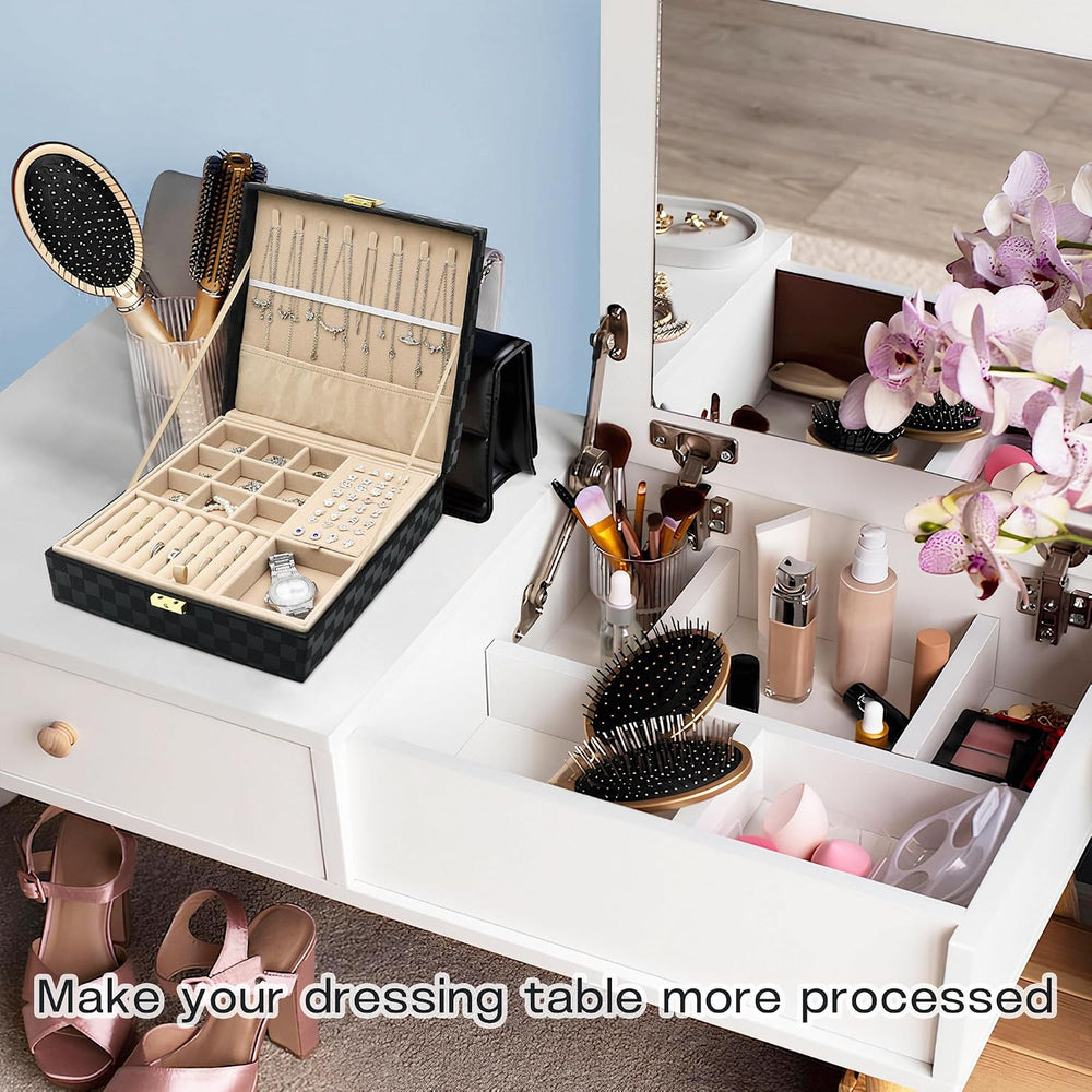 Jewelry Organizer Box, Jewelry Box Organizers for Women Girls, Jewellery Disp...