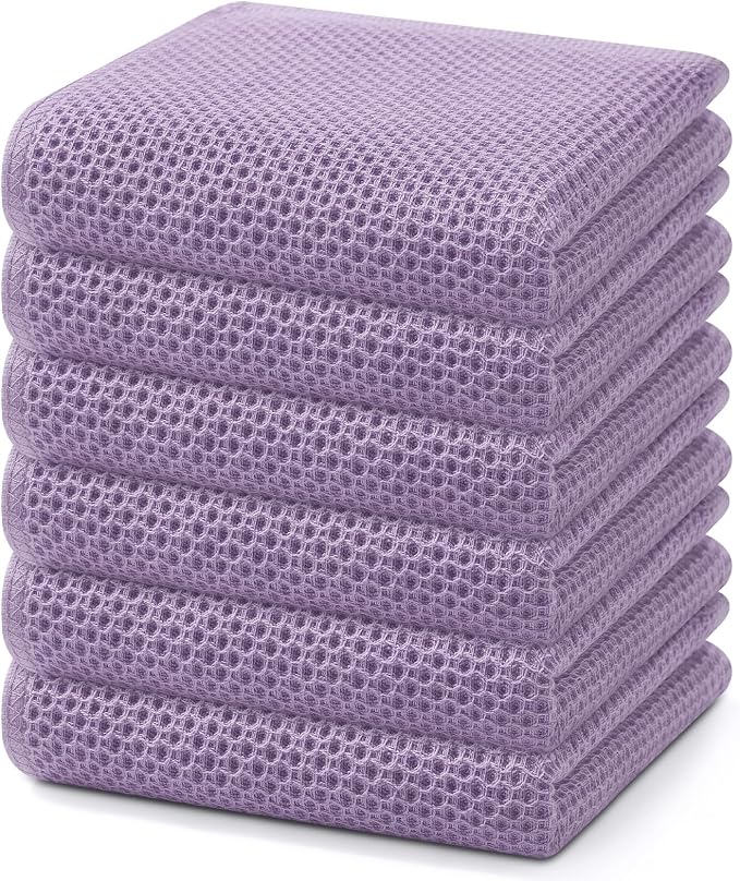 Homaxy 100% Cotton Waffle Weave Kitchen Dish Towels, Ultra Soft Absorbent Quick by Homaxy