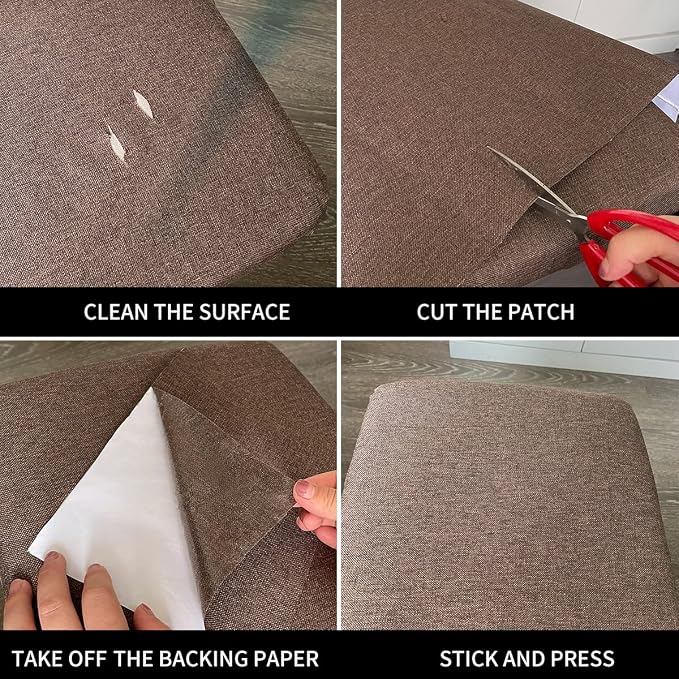 Fabric Repair Patches, 17X158 Inch Linen Repair Tape Self-Adhesive Fabric - Image 6