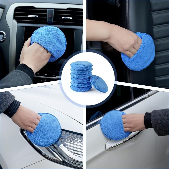 Wax Applicator Pad, 5 Inch Microfiber Applicator Pad - Image 7