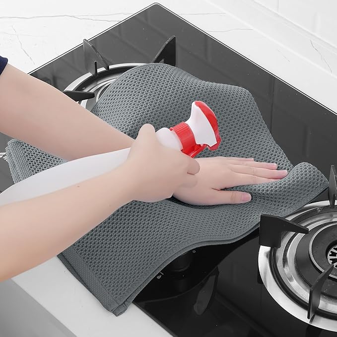 Homaxy 100% Cotton Waffle Weave Kitchen Dish Towels, Ultra Soft Absorbent Quick - Image 5