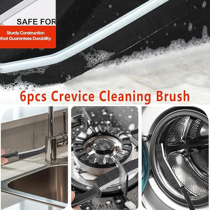 Crevice Cleaning Brush, Bathroom Gap Cleaning Brush, Hard Bristle Brush - Image 5