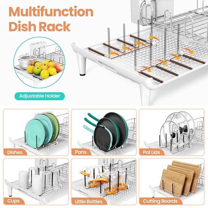 Expandable Dish Drying Rack, Foldable Dish Rack - Image 3