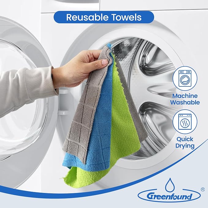 Greenfound Microfiber Cleaning Cloth Roll -80 Pack, Tear Away Towels - Image 7
