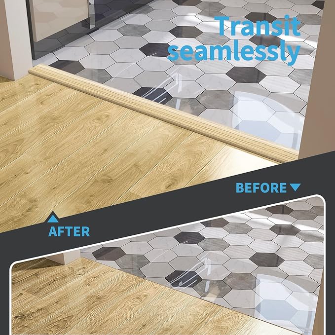 Art3d Self Adhesive Vinyl Transition Strip, Laminate & Tile Floor Divider - Image 3