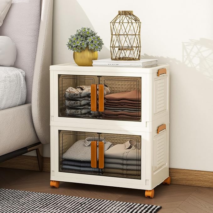 2 Tier Stackable Plastic Storage Bins - Image 9