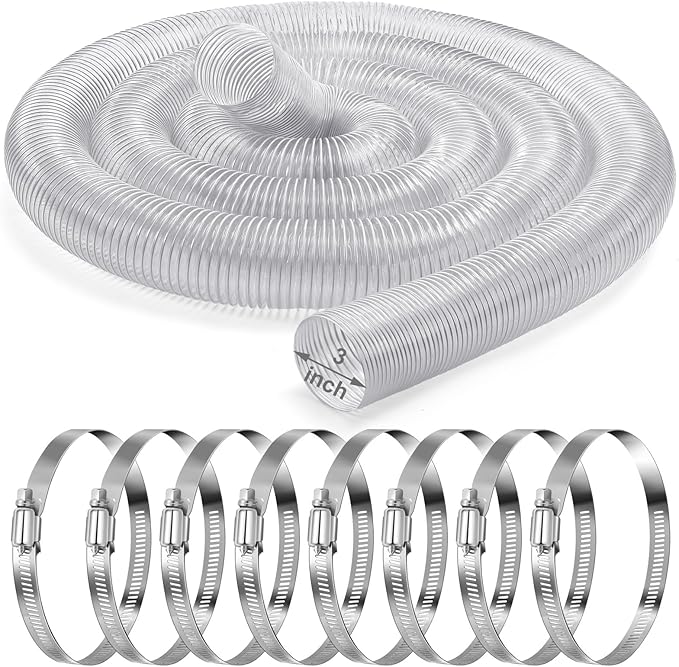 3 Inches 30 ft PVC Dust Collection Hose by Yaocom