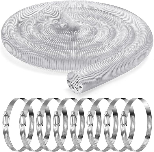 3 Inches 30 ft PVC Dust Collection Hose by Yaocom