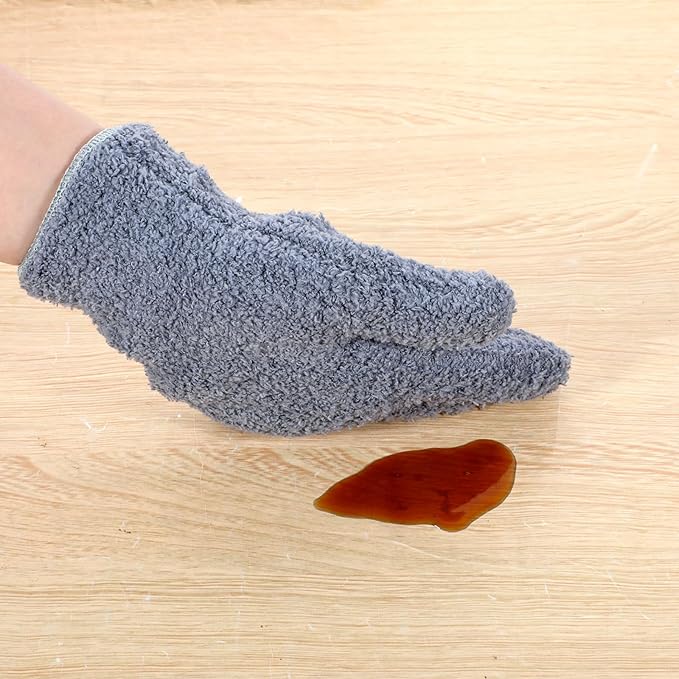 Microfiber Gloves Reusable Microfiber Dusting Gloves Washable Plant Gloves - Image 6