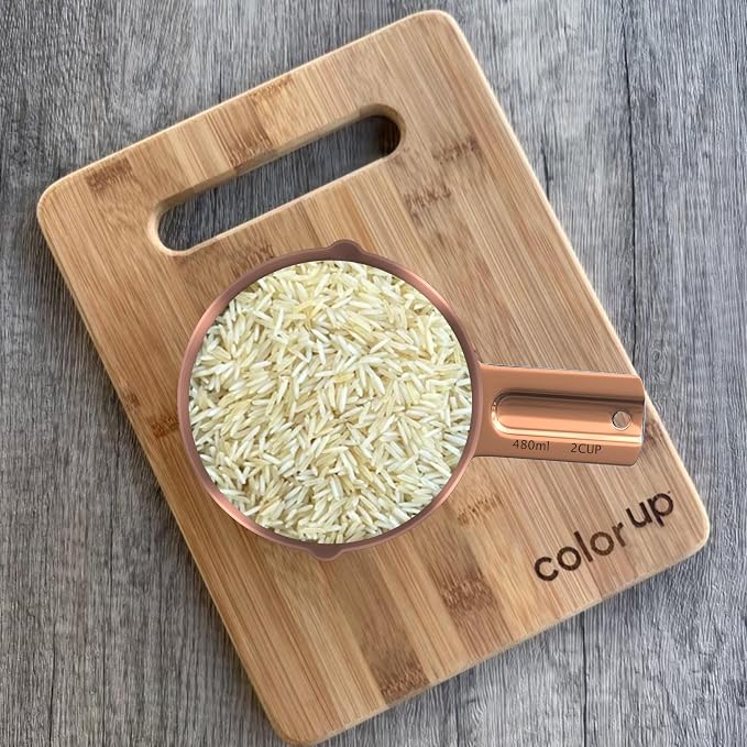 Color Up 2 Cup Measuring Cup, 480ml Copper Stainless Steel Metal Measuring Scoop - Image 2