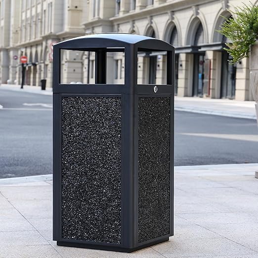 Commercial Metal Outdoor Trash Can by CrazyAnt