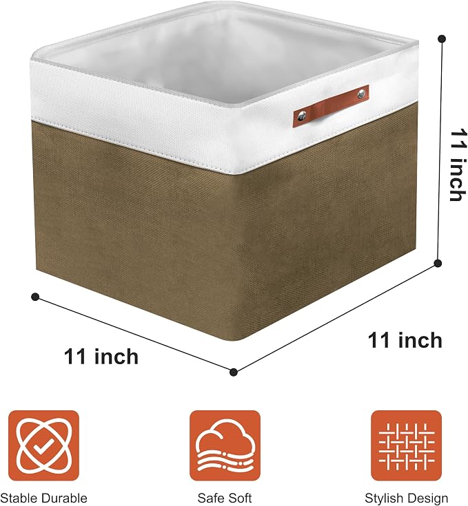 11in Open Fabric Storage Basket - Image 2