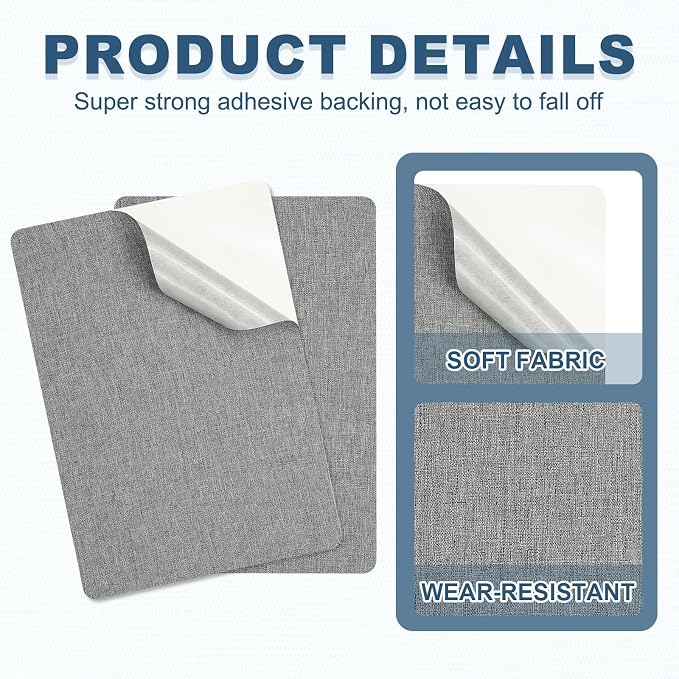 PATIKIL 8x11 Inch Linen Repair Patches, Light Gray - Image 3