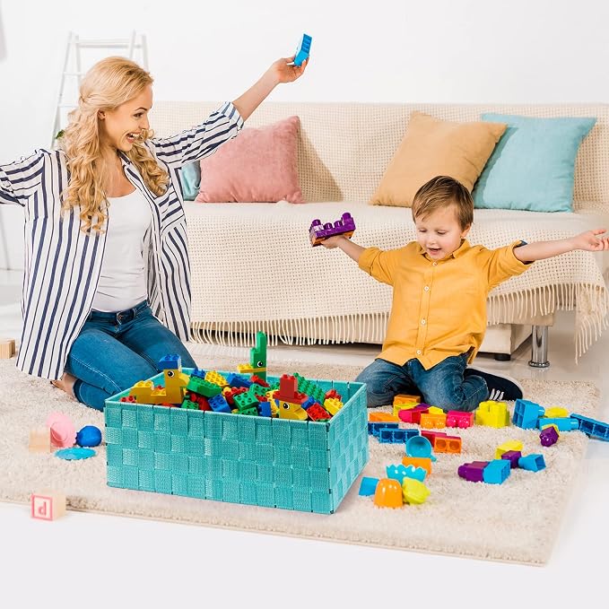 Woven Storage Baskets, Storage Bins, Cube Basket Container Baskets Storage - Image 6