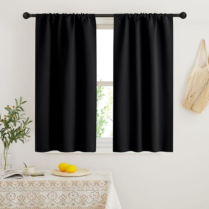 RYB HOME Curtains for Bedroom 63 inches Long, W 34 x L 63, 2 Panels by RYBHOME