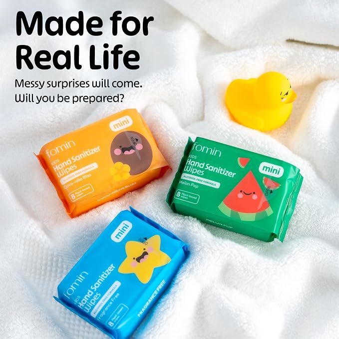 Fomin Mini Hand Sanitizer Wipes 16 Pack - Image 6