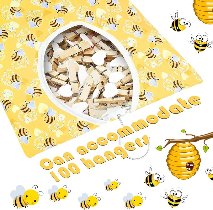 Bee Honeycomb Clothespin Holder - Image 3