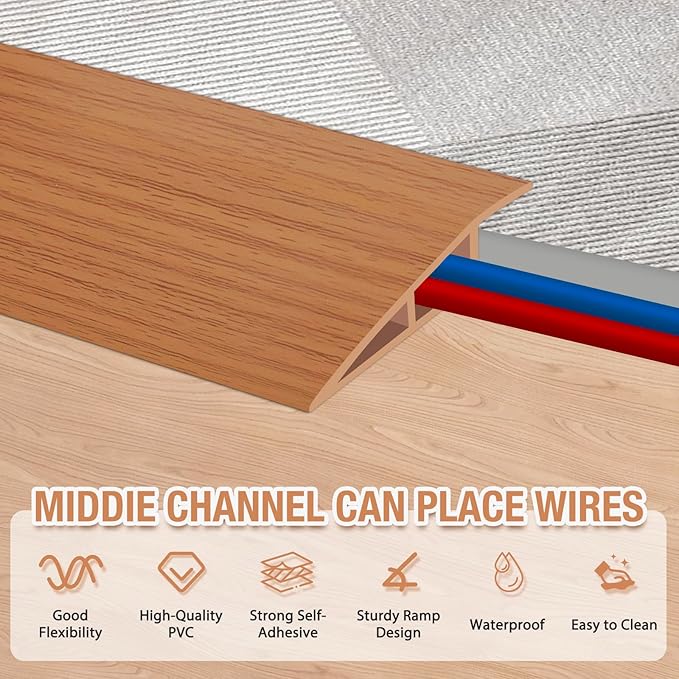 Floor Transition Strip Self Adhesive Vinyl Door Threshold - Image 3