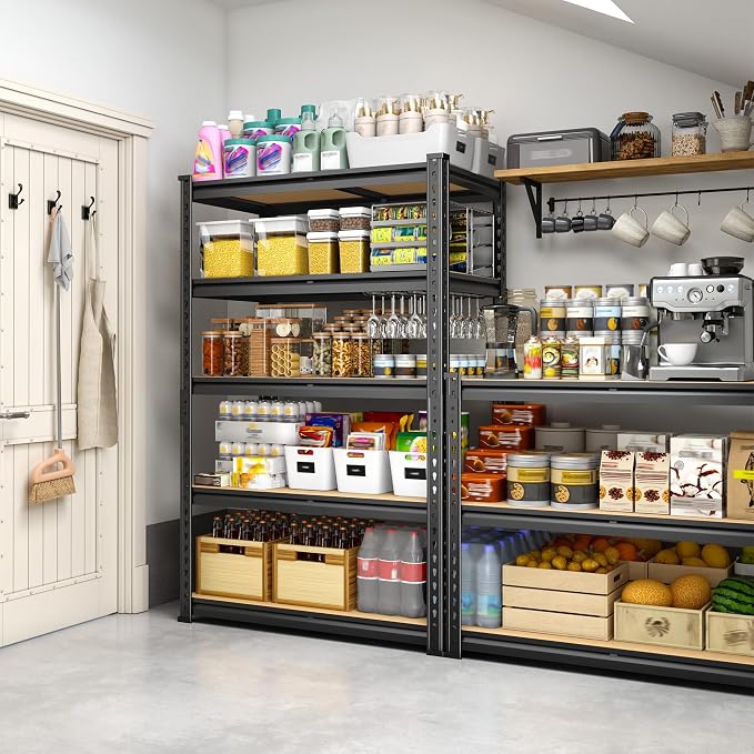 1980LBS Storage Shelves, 5-Tier Adjustable Pantry Shelves, Metal Shelving Unit - Image 7