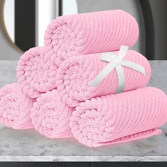 VOOVA & MOVAS Towels for Face, Luxury Hand Towels Set of 6, Fluffy Facial by VOOVAMOVAS