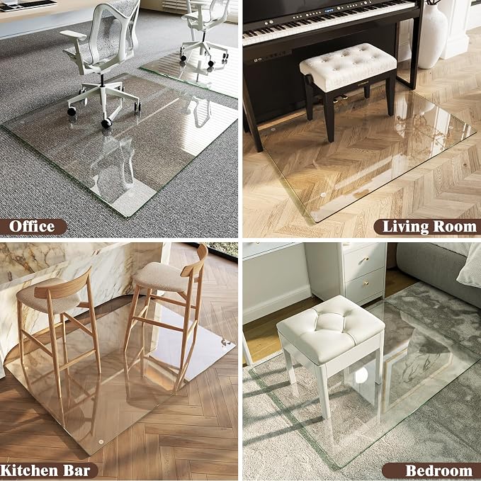 Koonmi Tempered Glass Chair Mat 36"x55" - Image 8