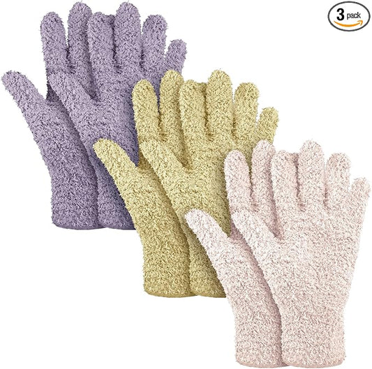 Patelai 3 Pairs Microfiber Plant Dusting Gloves Leaf Cleaning Gloves by Patelai