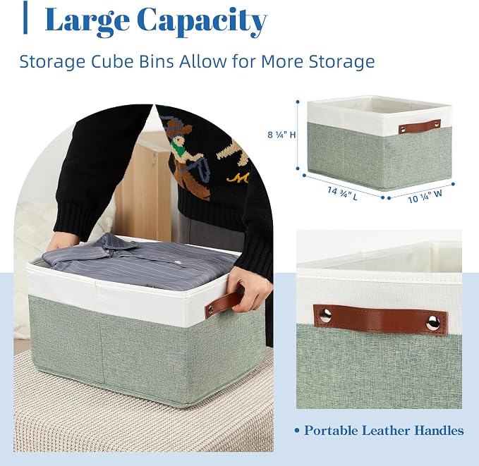 Temary Storage Bins Storage Baskets 4Pack Fabric Storage Bins - Image 2