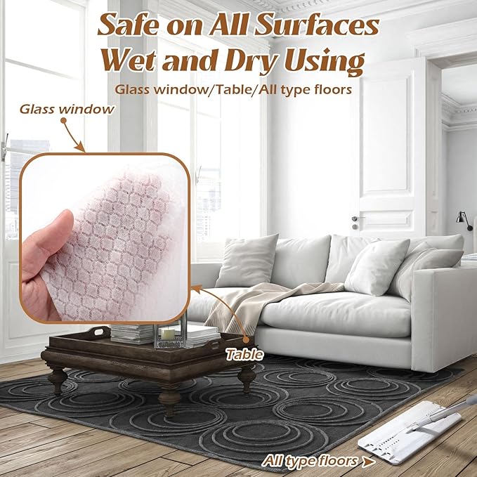 Hoolerry 300 Count Dry Sweeping Cloths Dry Mop Refills Sweeper Dusting Cloths - Image 5