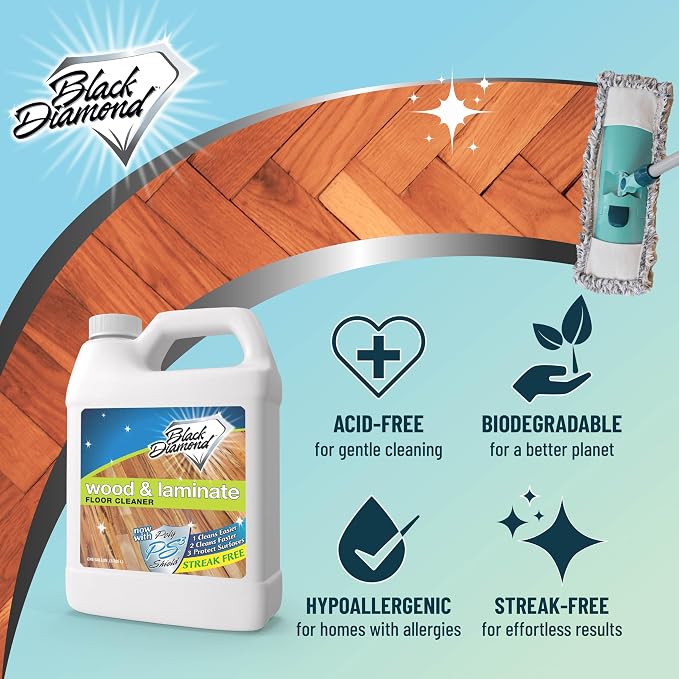 Black Diamond Stoneworks Wood & Laminate Floor Cleaner- Ready to Use Non-Toxic - Image 4