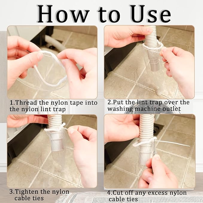 150 Pack Lint Traps for Washing Machine Hose - Image 6