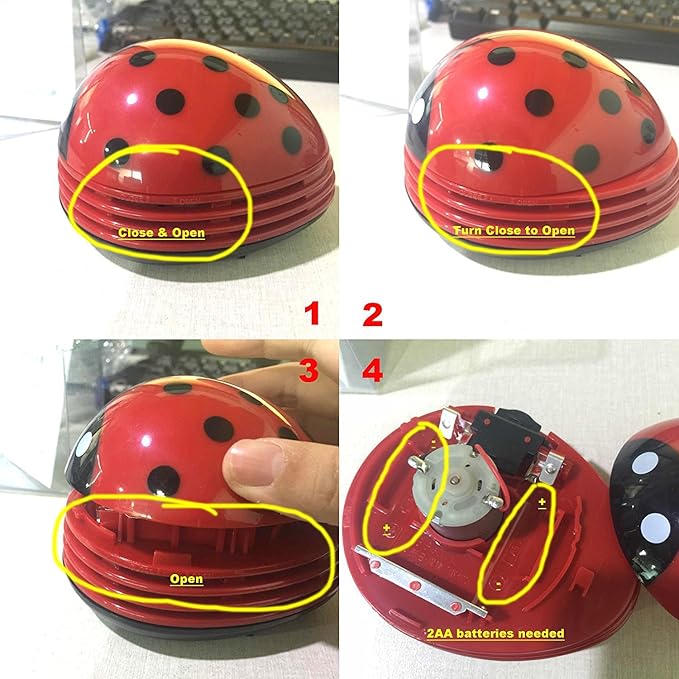 E ECSEM Mini Portable Handheld Cordless Tabletop Crumb Sweeper Desktop Dust - Image 5
