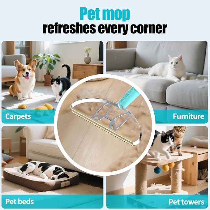 Ultra & Pro LINTPLUS Combo – 63” Long Carpet Rake - Image 3