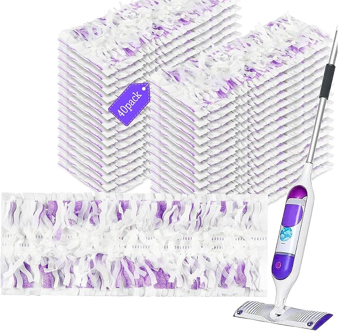 40 Pack Power Mop Pad Refills for Swiffer Power Mop Refills Pads Multi-Surface by KoDaWee